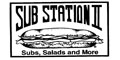 Sub Station II menu and coupons
