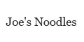 Joe's Noodles menu and coupons